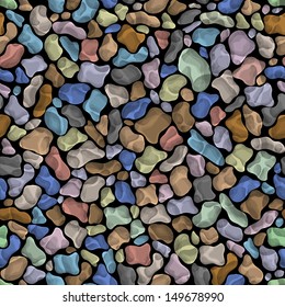 Colorful vector seamless texture of stones 