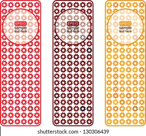 Colorful vector set of three header designs