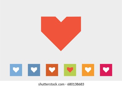 Colorful Vector Shape of Heart