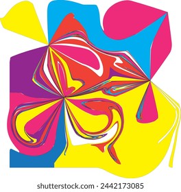Colorful vector shape illustration mode