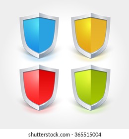 Colorful Vector Shield Icons