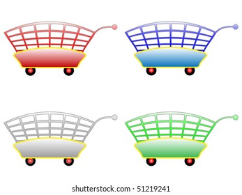 Colorful vector shop basket