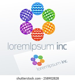 Colorful vector sign. Logo for Cosmetics, Fashion
