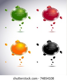 Colorful vector speech bubble