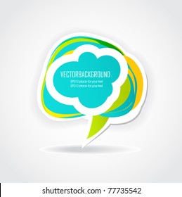 colorful vector speech bubble