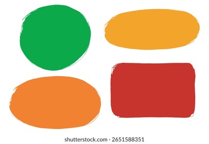 Conjunto de pegatinas y Botones de burbujas de discurso de Vector colorido