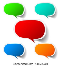 Colorful vector speech bubbles.