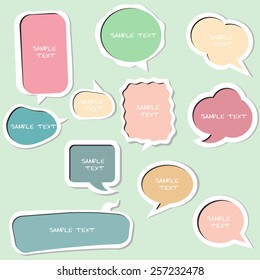 colorful vector speech bubbles, isolated, vector illustration