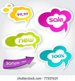 colorful vector speech bubbles for your text