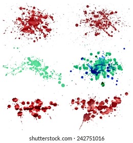 Colorful Vector Splashes - Blot, Stains Set