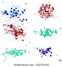 Colorful Vector Splashes - Blot, Stains Set