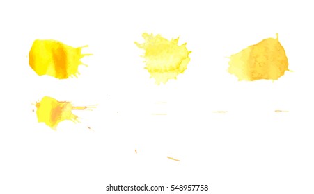 Colorful Vector Splashes - Blot, Stains Set. set splash color