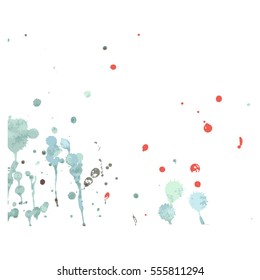 Colorful Vector Splashes - Blot, Stains Set. set splash color