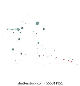 Colorful Vector Splashes - Blot, Stains Set. set splash color