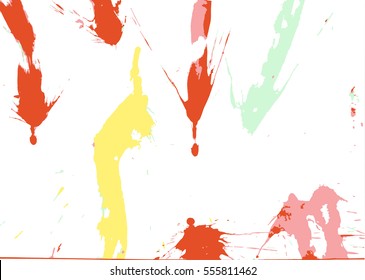 Colorful Vector Splashes - Blot, Stains Set. set splash color