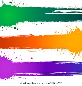 Colorful vector splat banners