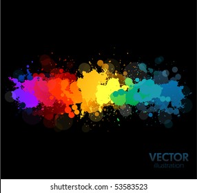 Colorful vector splats background