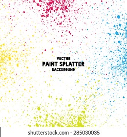 Colorful vector splatter background