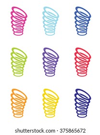 Colorful Vector Spring Set