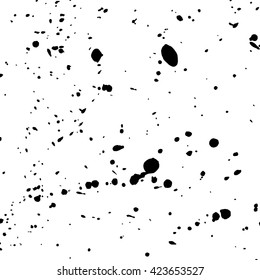 Colorful Vector Stains, Blots, Splashes Set. White background with colorful paint drops texture. Freehand acrylic splash backdrop. Vector illustration.