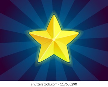 Colorful vector star icon