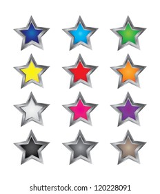 Colorful Vector Stars