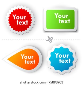 Colorful vector sticker for text