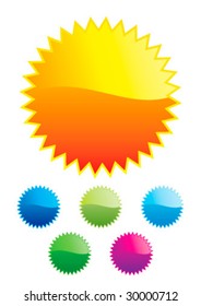 Colorful vector stickers
