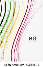 Farbige Vektorstreifen auf Grau. Moderne Technologie oder abstrakter Business-Web-Hintergrund