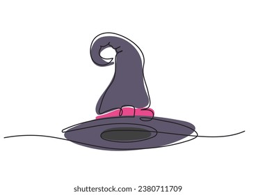 Colorful vector stylized witch hat for Halloween