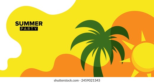 Bunte Vektorgrafik Sommerparty Design Grußkarte Vorlage Illustration Hintergrund