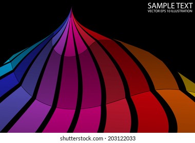 Colorful vector swirled background illustration - Shiny color rainbow vector template