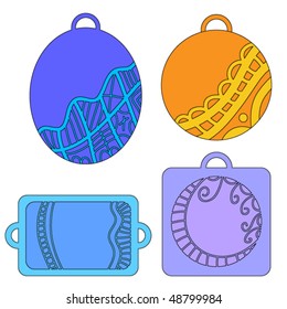Colorful vector tags or labels