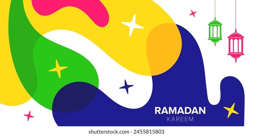 colorful vector template background for ramadan