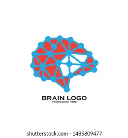 Colorful Vector Template Brain Logo. Creative concept design icon.
