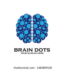 Colorful Vector Template Brain Logo. Creative concept design icon.
