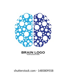 Colorful Vector Template Brain Logo. Creative concept design icon.

