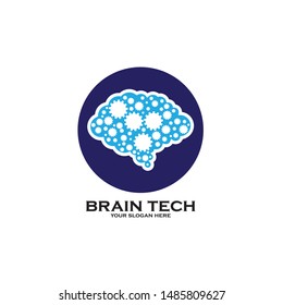 Colorful Vector Template Brain Logo. Creative concept design icon.
