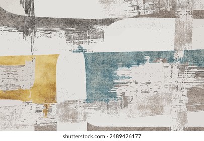 Textura de Vector colorido, pintura acrílica abstracta. Arte mural en estilo contemporáneo. Fondo moderno naranja y azul.