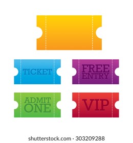 Colorful Vector Tickets