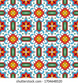 colorful vector tiles pattern design.