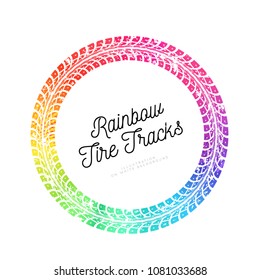 Colorful Vector Tire tracks