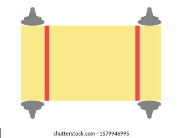 Colorful vector Torah scroll open vector icon