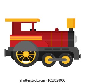 Colorful vector train. Flat style.
