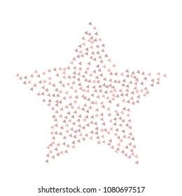 Colorful Vector Triangles Scattered Confetti. Speckled graphic backdrop. Vector illustration for modern abstract design. Explosion burst bang confetti. White Background. Brochure poster template.