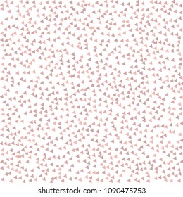Colorful Vector Triangles Scattered Confetti. Speckled graphic backdrop. Vector illustration for modern abstract design. Explosion burst bang confetti. White Background. Brochure poster template.