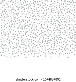 Colorful Vector Triangles Scattered Confetti. Speckled graphic backdrop. Vector illustration for modern abstract design. Explosion burst bang confetti. White Background. Brochure poster template.