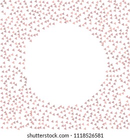 Colorful Vector Triangles Scattered Confetti. Speckled graphic backdrop. Vector illustration for modern abstract design. Explosion burst bang confetti. White Background. Brochure poster template.