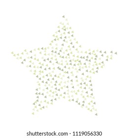 Colorful Vector Triangles Scattered Confetti. Speckled graphic backdrop. Vector illustration for modern abstract design. Explosion burst bang confetti. White Background. Brochure poster template.