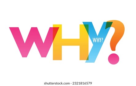 WHY? colorful vector typography banner